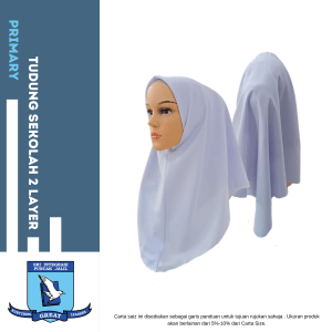 TUDUNG SEKOLAH 2 LAYER